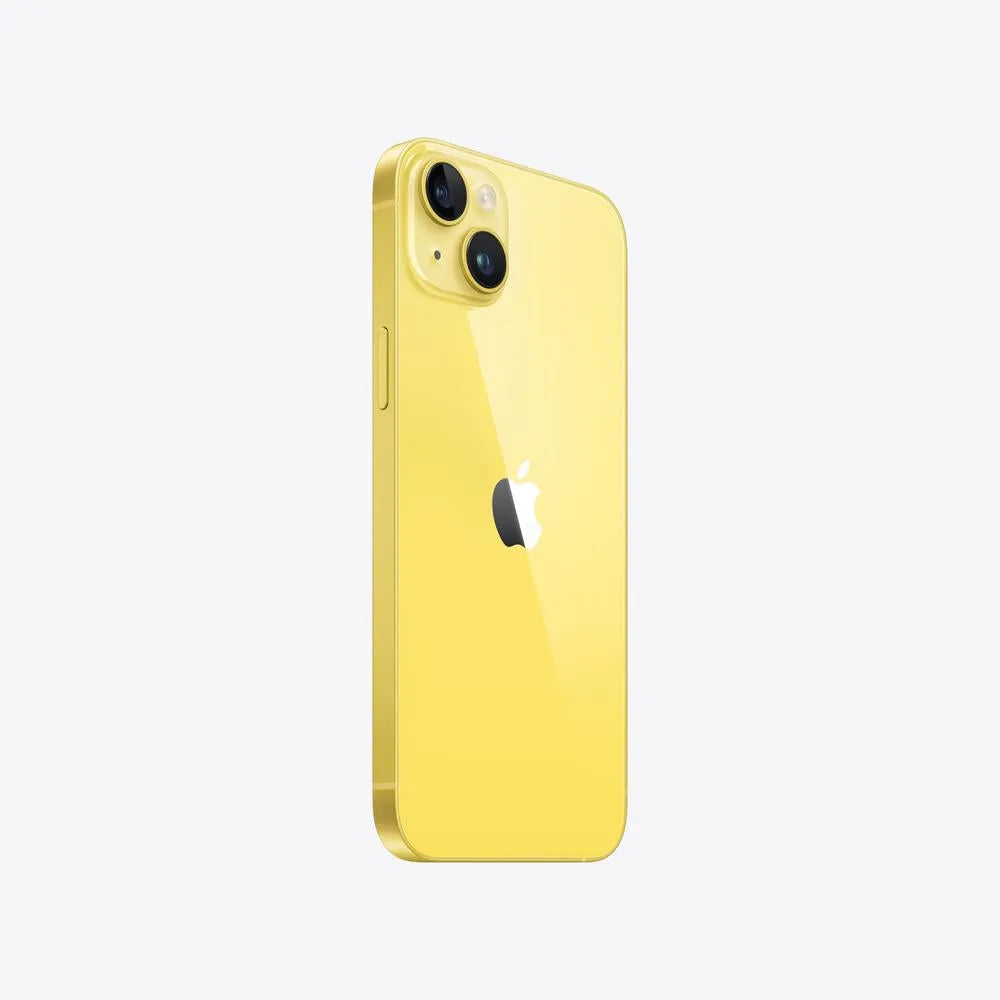 iPhone 14 Plus semi nuevo color amarillo, vista lateral – Nixblix Peru #Color_Amarillo