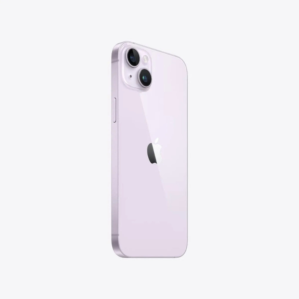iPhone 14 Plus semi nuevo color púrpura, vista lateral – Nixblix Peru #Color_Púrpura