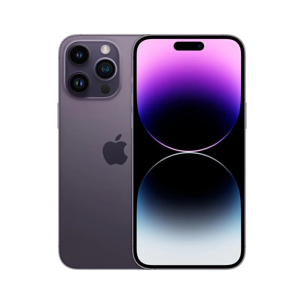 iPhone 14 Pro Max semi nuevo color Púrpura Oscuro, vista frontal – Nixblix Peru #Color_Púrpura Oscuro