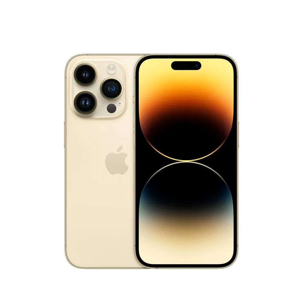 iPhone 14 Pro semi nuevo color oro, vista frontal – Nixblix Peru #Color_Oro