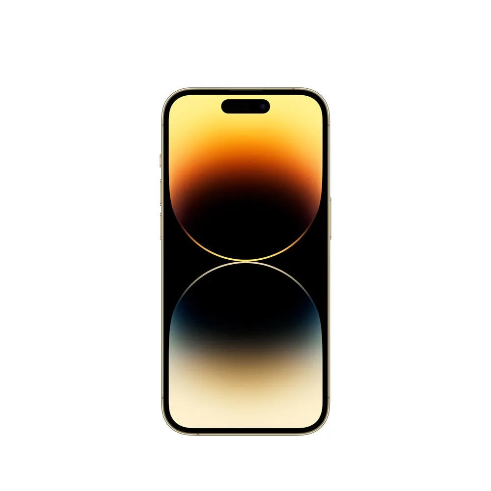 iPhone 14 Pro semi nuevo color oro, vista pantalla frontal – Nixblix Peru #Color_Oro