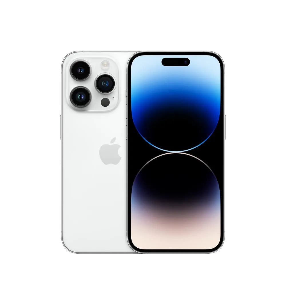 iPhone 14 Pro semi nuevo color plata, vista frontal – Nixblix Peru #Color_Plata