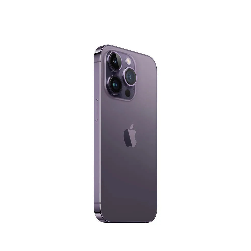 iPhone 14 Pro semi nuevo color purpura oscuro, vista lateral – Nixblix Peru #Color_Púrpura Oscuro
