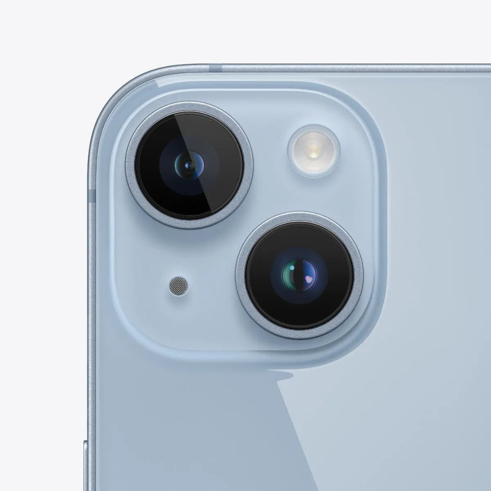 iPhone 14 semi nuevo color azul, vista camara trasera – Nixblix Peru #Color_Azul