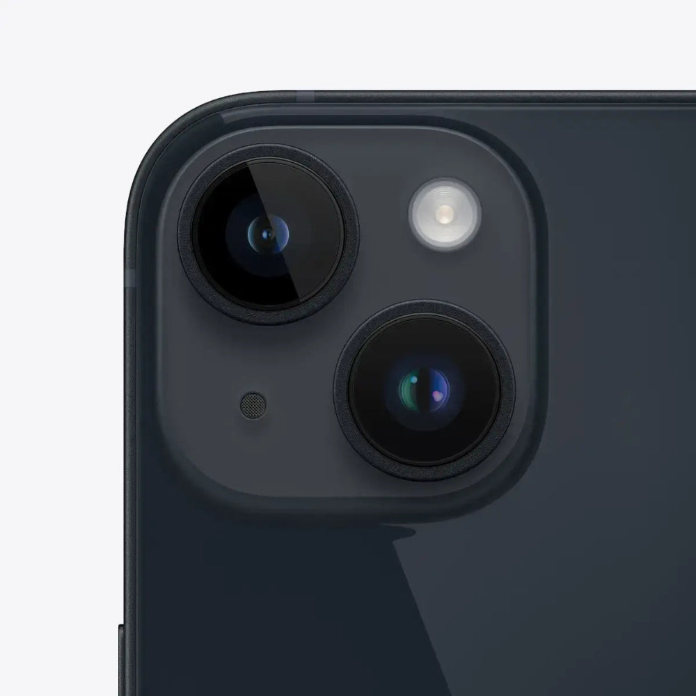 iPhone 14 semi nuevo color negro, vista camara trasera – Nixblix Peru #Color_Medianoche