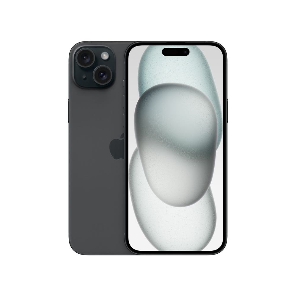 iPhone 15 Plus semi nuevo color negro, vista frontal – Nixblix Peru #Color_Negro