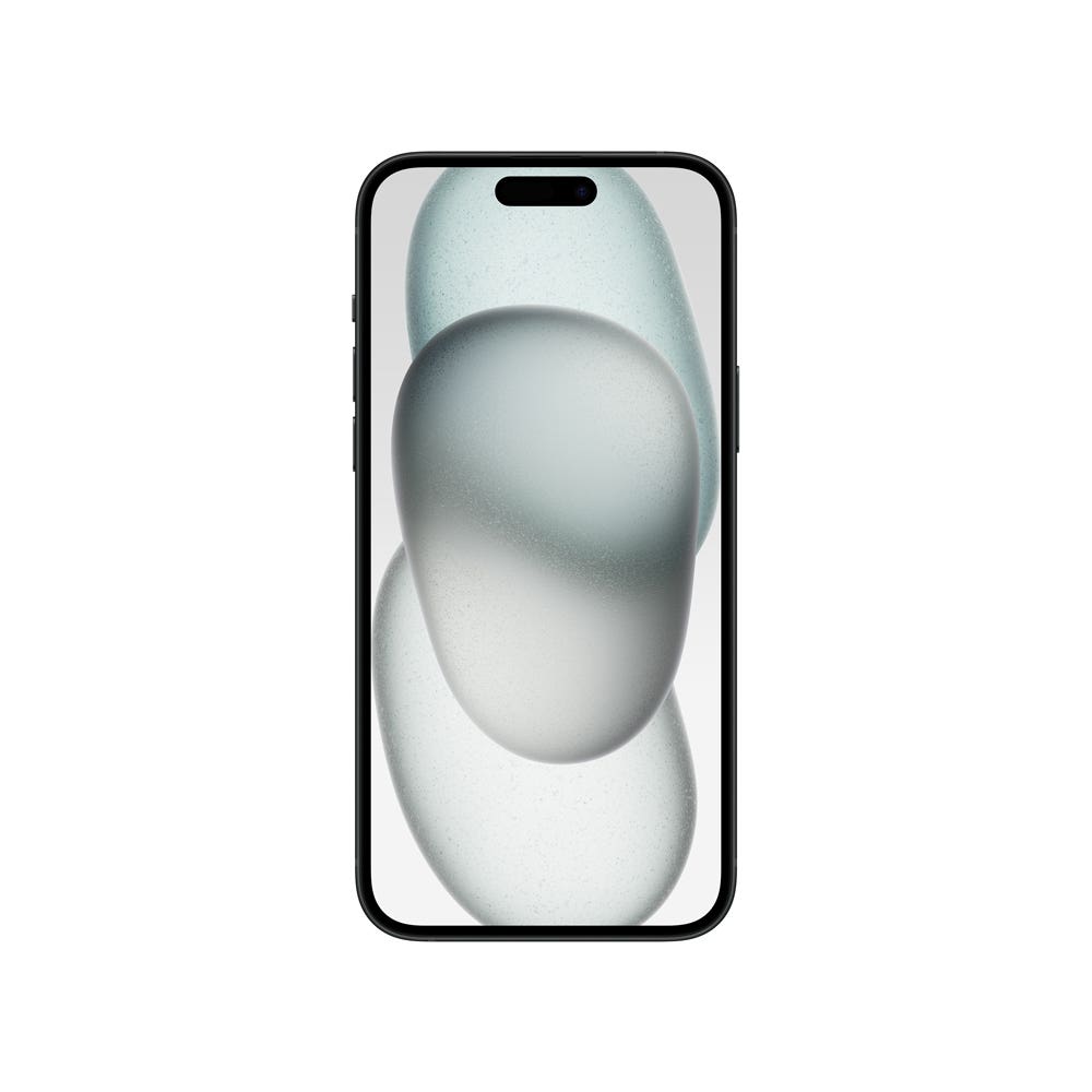 iPhone 15 Plus semi nuevo color negro, vista pantalla frontal – Nixblix Peru #Color_Negro
