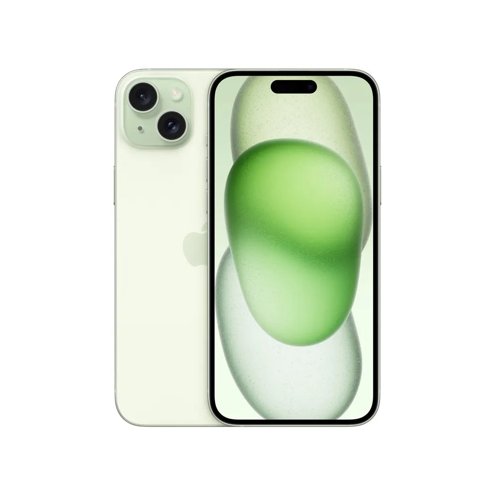 iPhone 15 Plus semi nuevo color verde, vista frontal – Nixblix Peru #Color_verde
