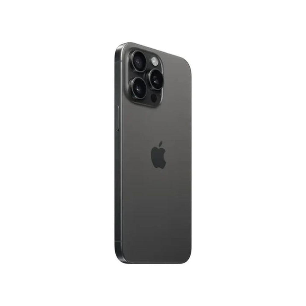 iPhone 15 Pro semi nuevo color titanio negro vista lateral - Nixblix Peru #Color_Titanio Negro