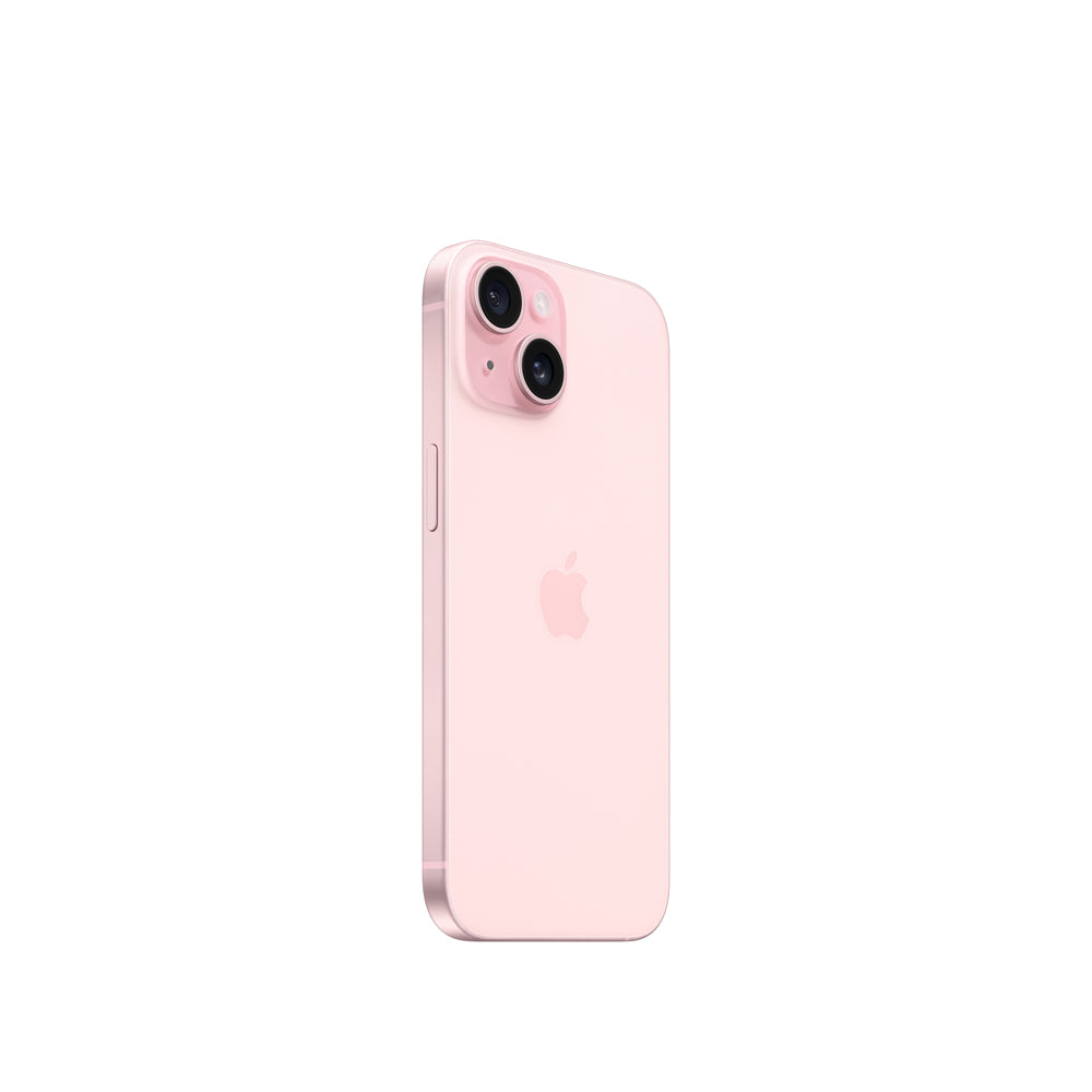 iPhone 15 semi nuevo color rosa, vista lateral – Nixblix Peru #Color_Rosa