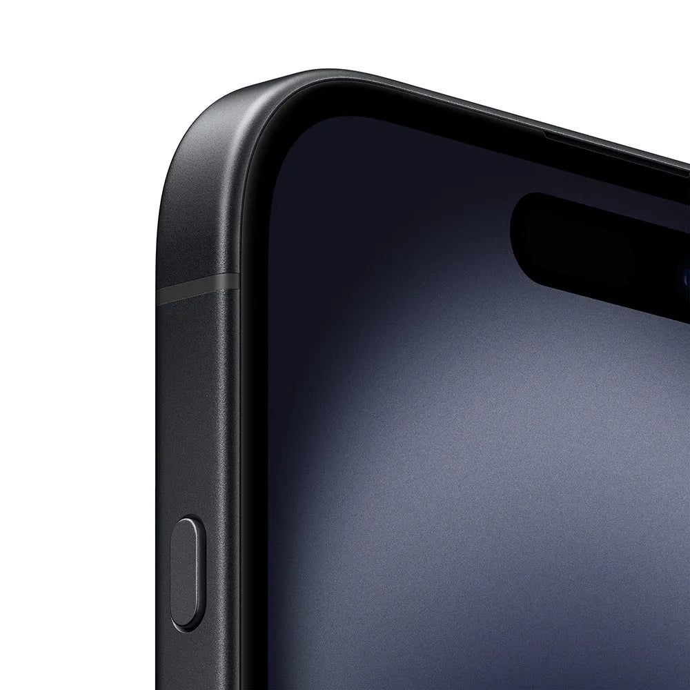 iPhone 16 Plus semi nuevo color negro, vista frontal esquina – Nixblix Peru #Color_Negro
