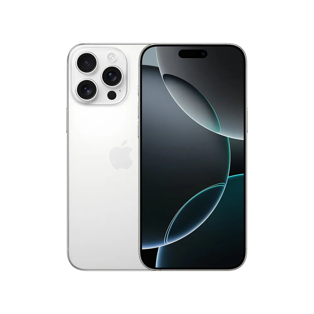 iPhone 16 Pro Max semi nuevo color titanio blanco, vista frontal – Nixblix Peru #Color_Titanio Blanco