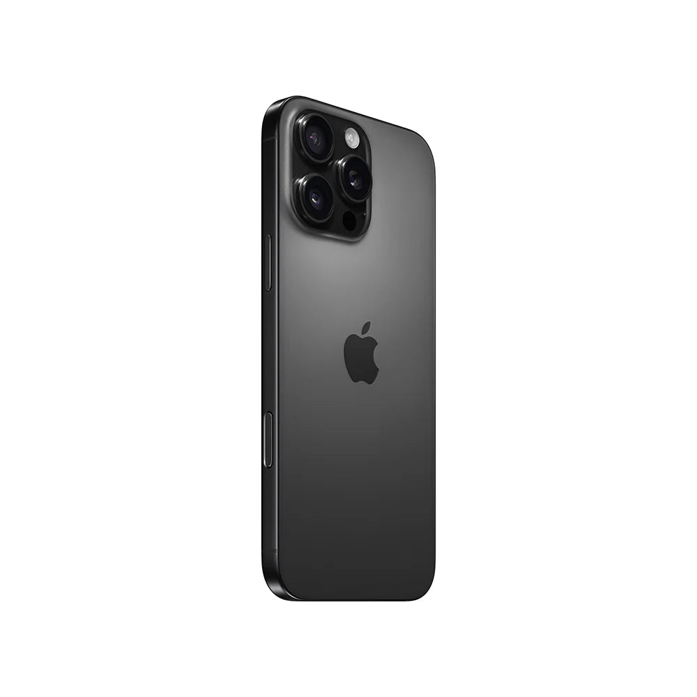 iPhone 16 Pro Max semi nuevo color titanio negro, vista lateral – Nixblix Peru #Color_Titanio Negro