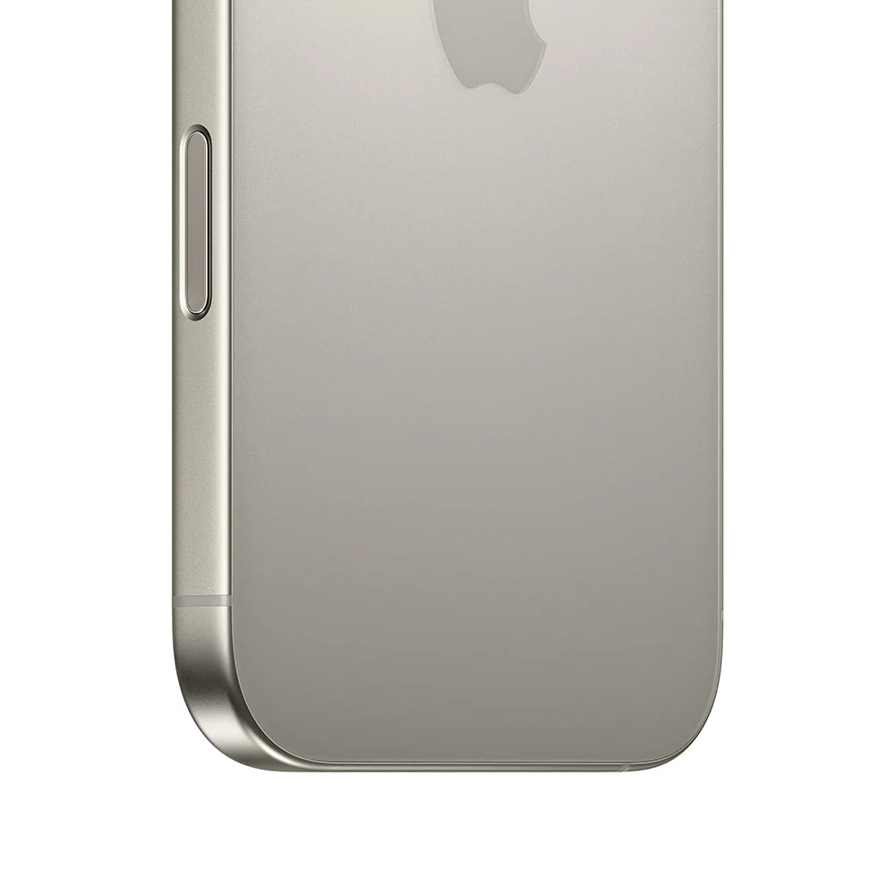 iPhone 16 Pro semi nuevo color titanio natural, vista trasera – Nixblix Peru #Color_Titanio Natural