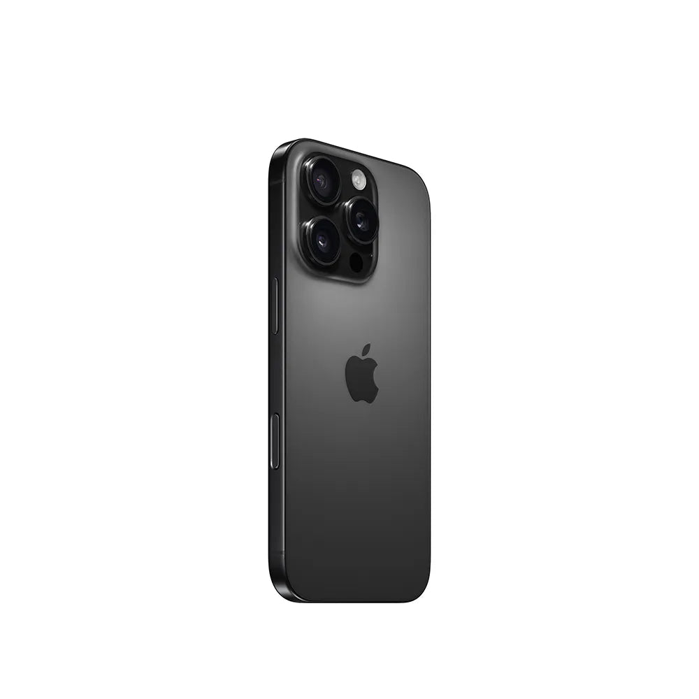 iPhone 16 Pro semi nuevo color titanio negro, vista lateral– Nixblix Peru #Color_Titanio Negro