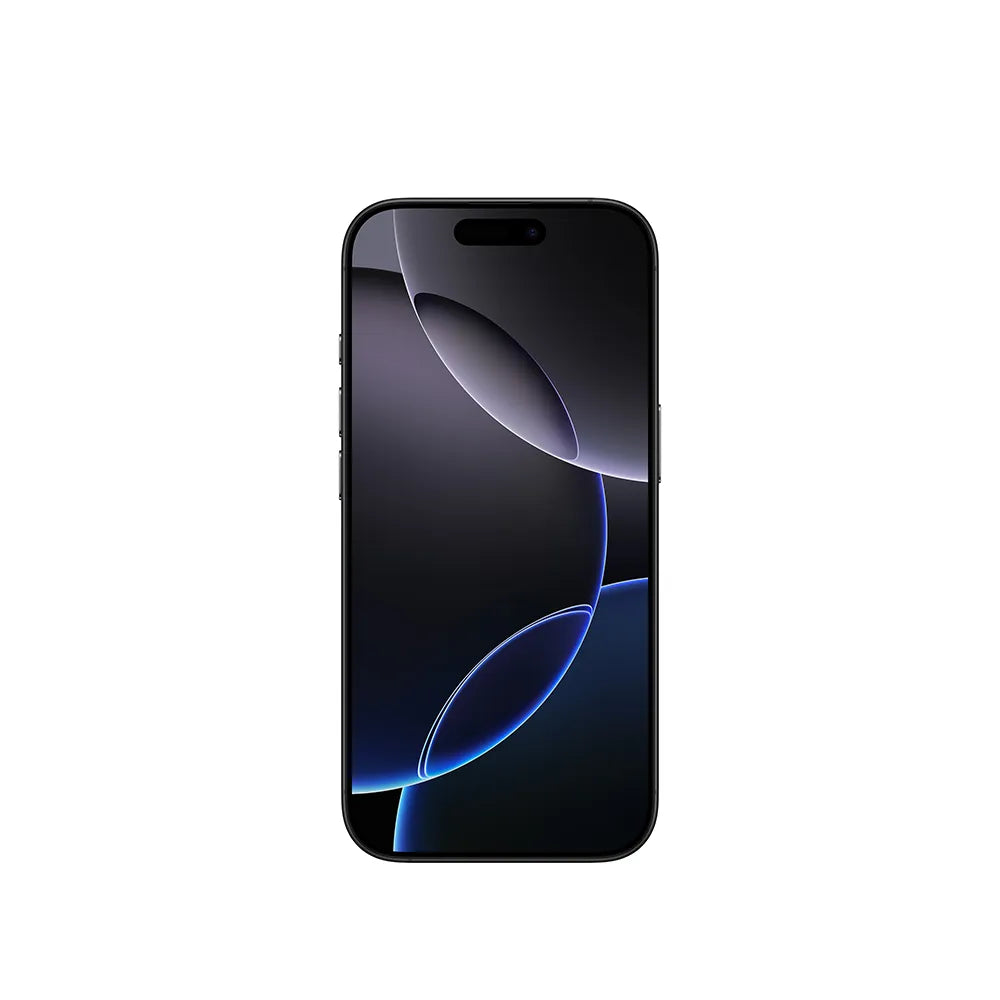 iPhone 16 Pro semi nuevo color titanio negro, vista pantalla frontal – Nixblix Peru #Color_Titanio Negro
