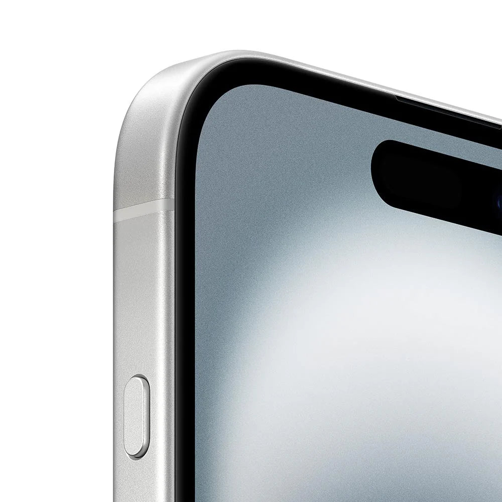 iPhone 16 semi nuevo color blanco, vista frontal esquina – Nixblix Peru #Color_Blanco