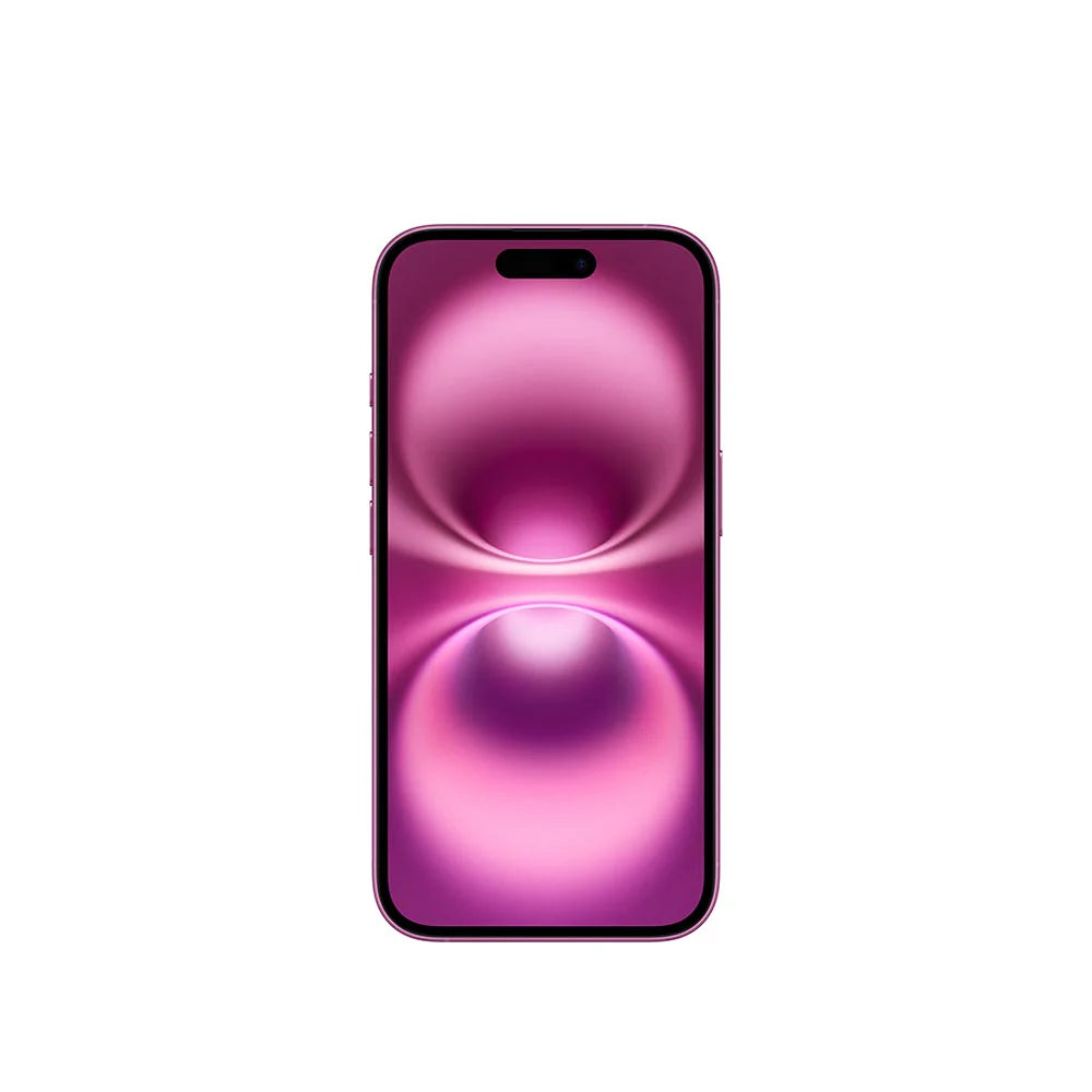 iPhone 16 semi nuevo color rosa, vista pantalla frontal – Nixblix Peru #Color_Rosa