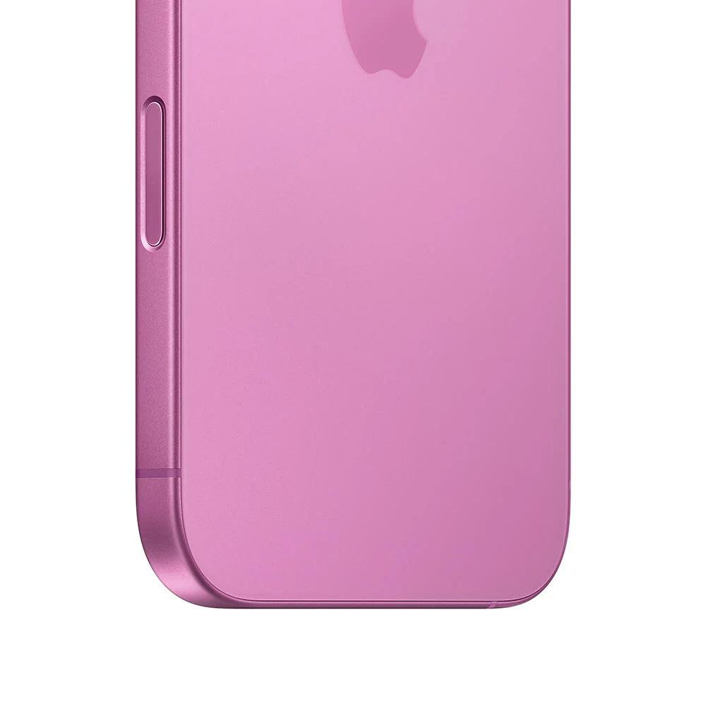 iPhone 16 semi nuevo color rosa, vista pantalla trasera - Nixblix Peru #Color_Rosa