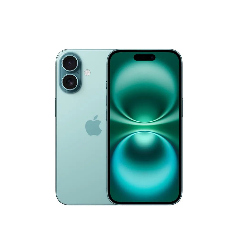 iPhone 16 semi nuevo color verde azulado, vista frontal – Nixblix Peru #Color_Verde Azulado