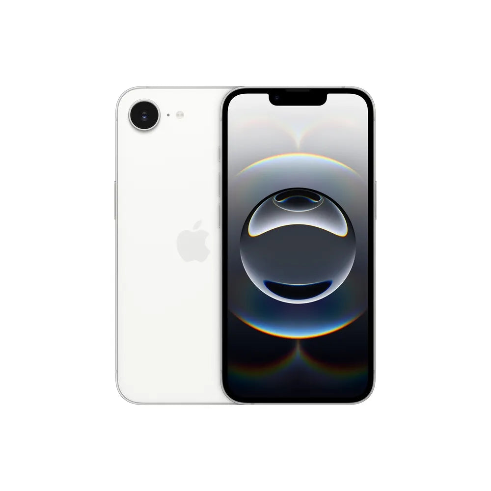 iPhone 16e semi nuevo color blanco, vista frontal – Nixblix Peru #Color_Blanco