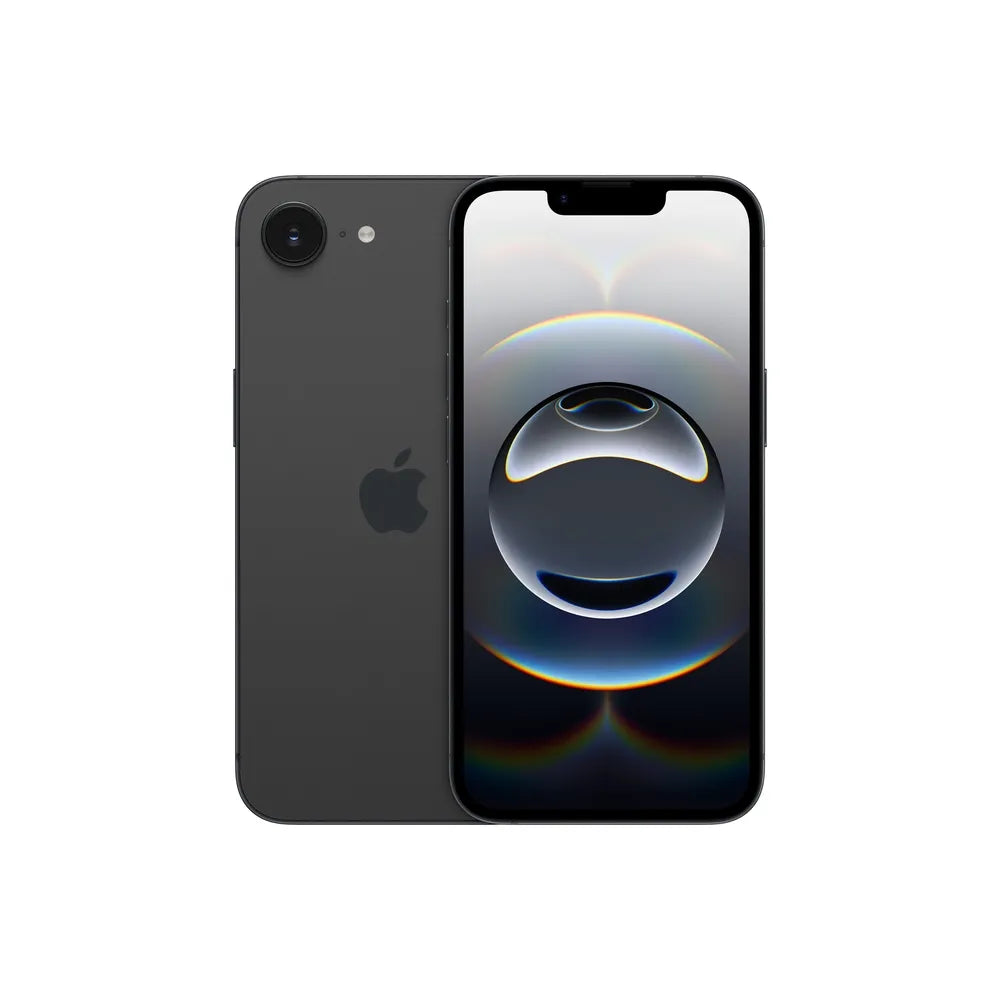 iPhone 16e semi nuevo color negro, vista frontal – Nixblix Peru #Color_Negro