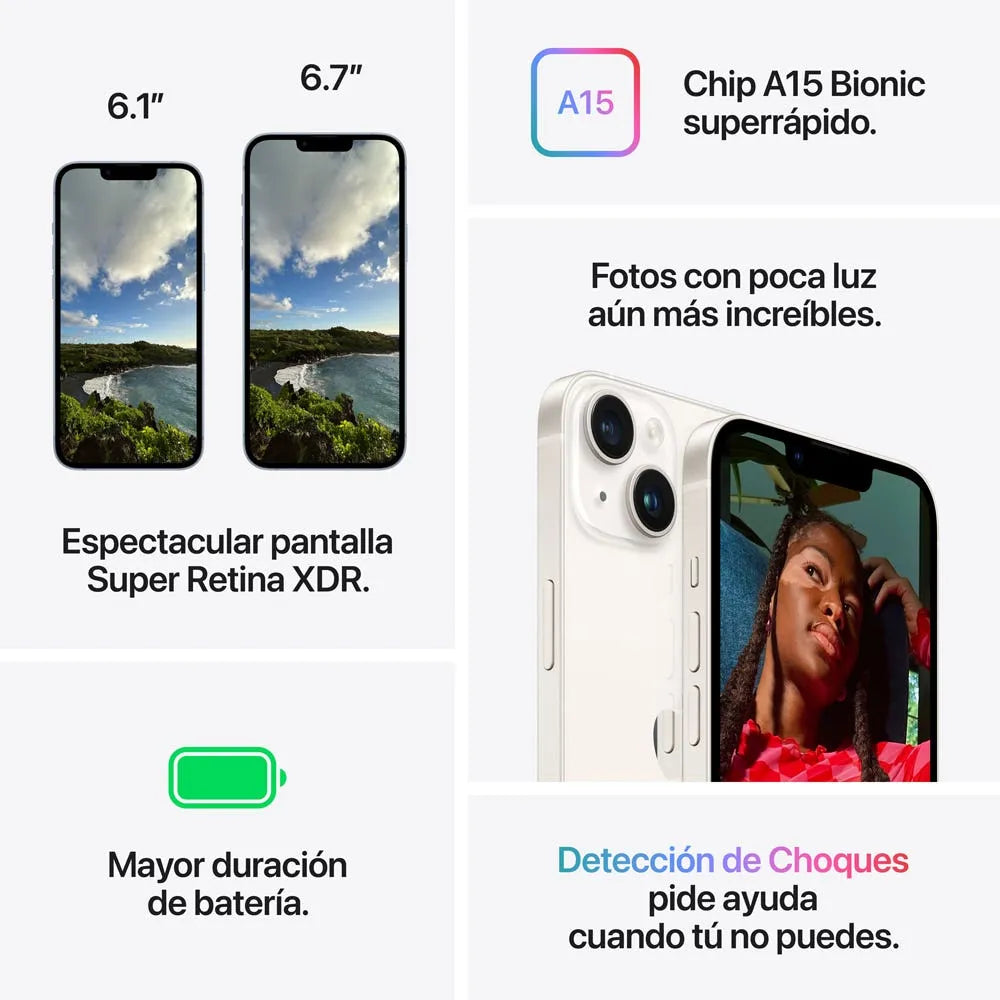 iPhone 14 semi nuevo - Azul Claro