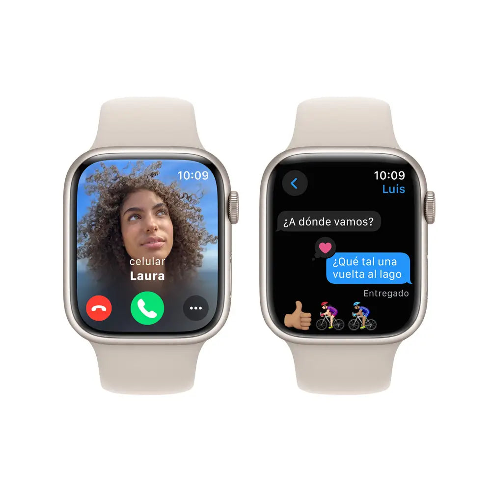 Apple Watch Series 9 semi nuevo (GPS) - Blanco Estrella  (no incluye correa)
