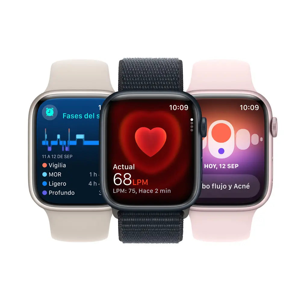 Apple Watch Series 9 semi nuevo (GPS) - Blanco Estrella  (no incluye correa)